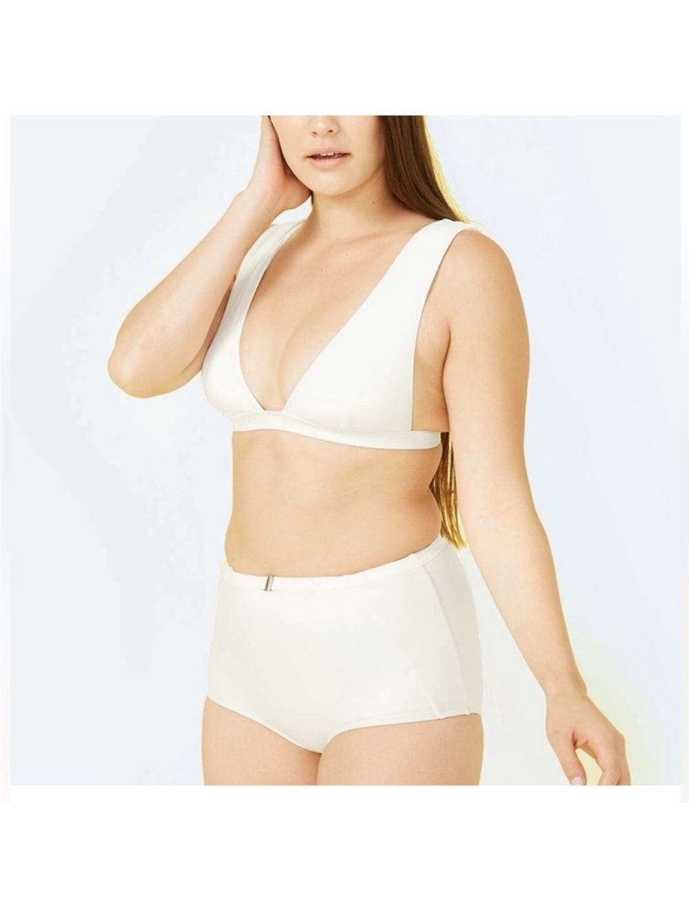 Summersalt High Waist Cream Belted Bikini Bottoms
